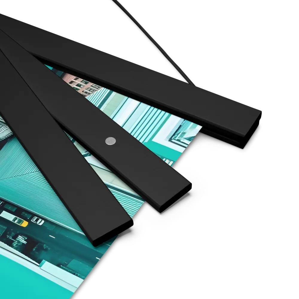 Urban Geometry: Aerial Perspective | Poster With Black Wood Hanger | 10″×10″