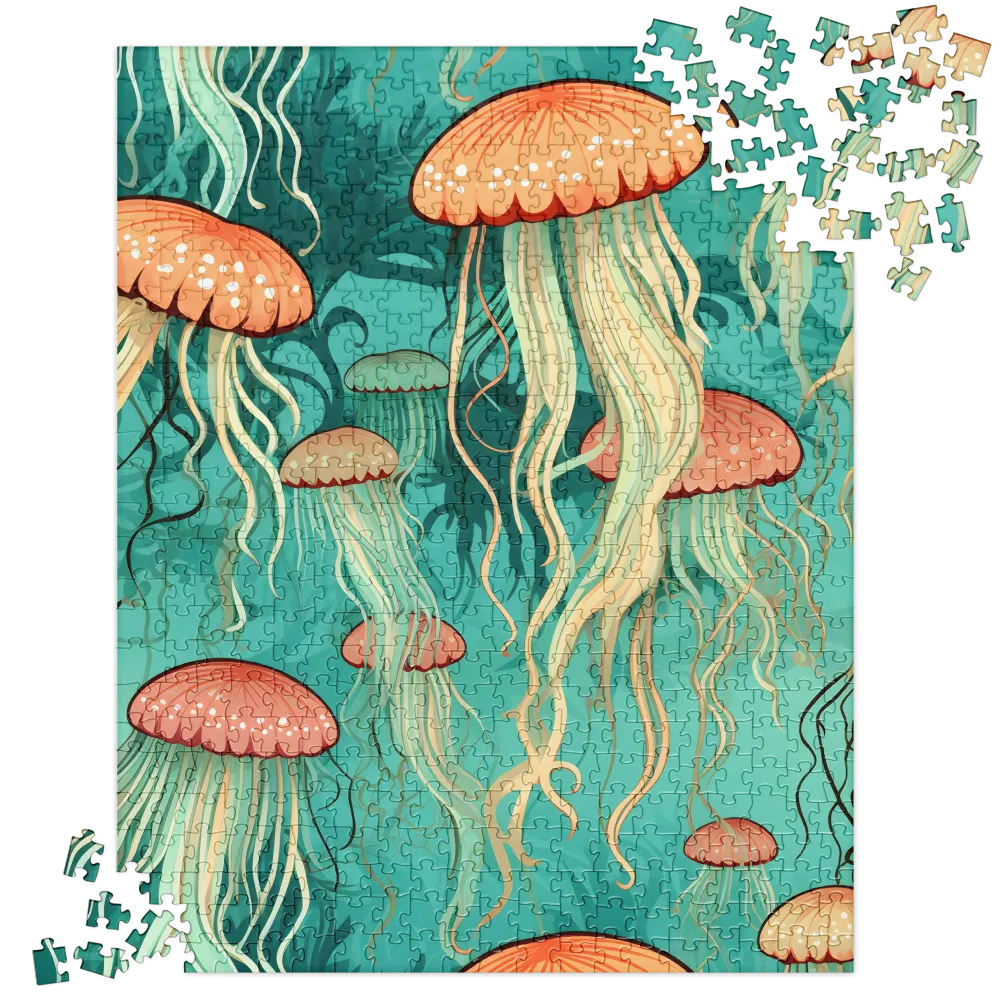 Ethereal Dance of Jellyfish | Jigsaw Puzzle | 520 pieces