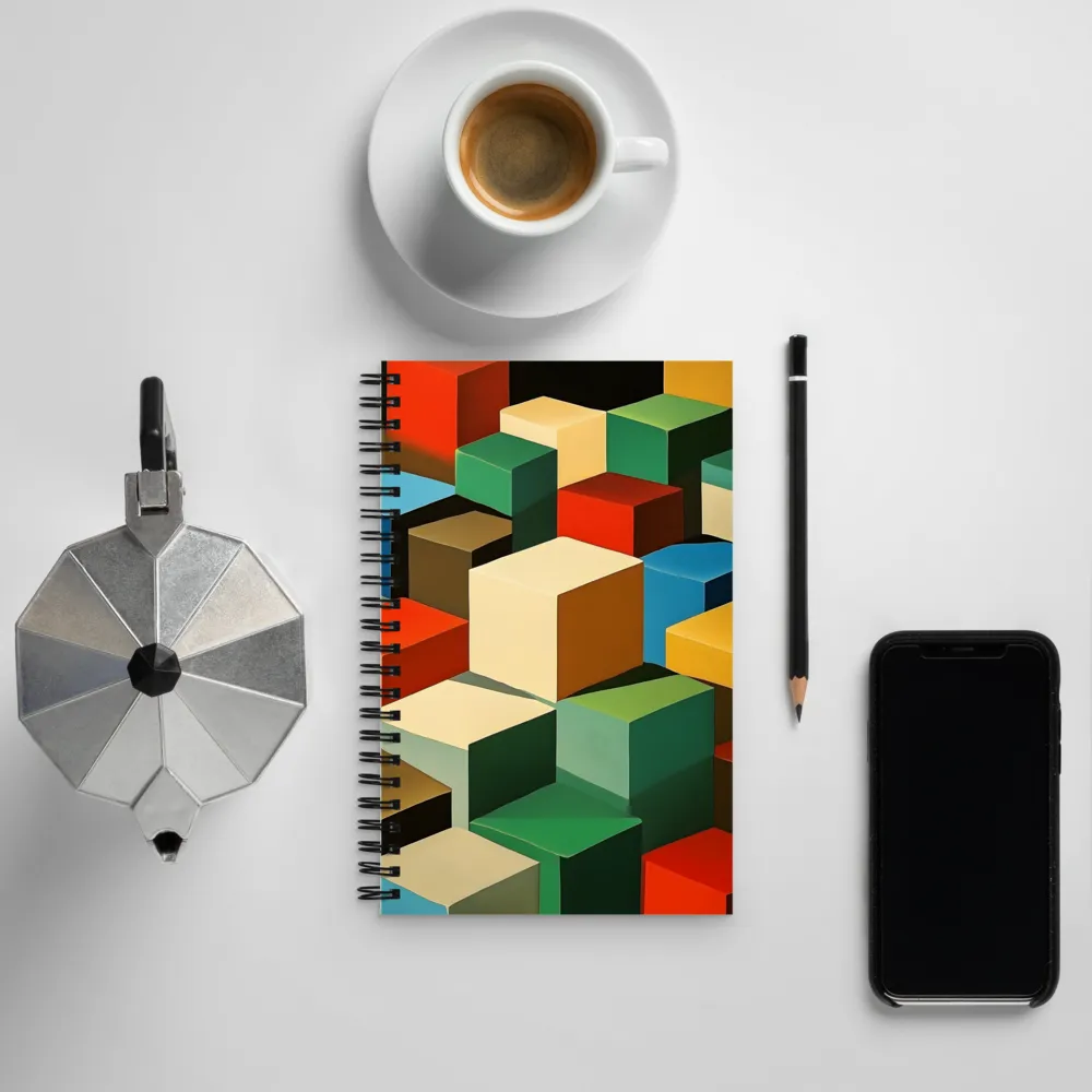 Colorful Geometric Harmony | Spiral Notebook