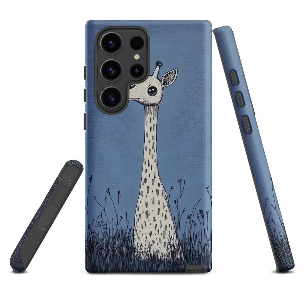 Whimsical Giraffe in Blue