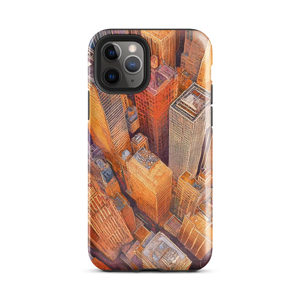 Urban Symphony in Orange and Purple