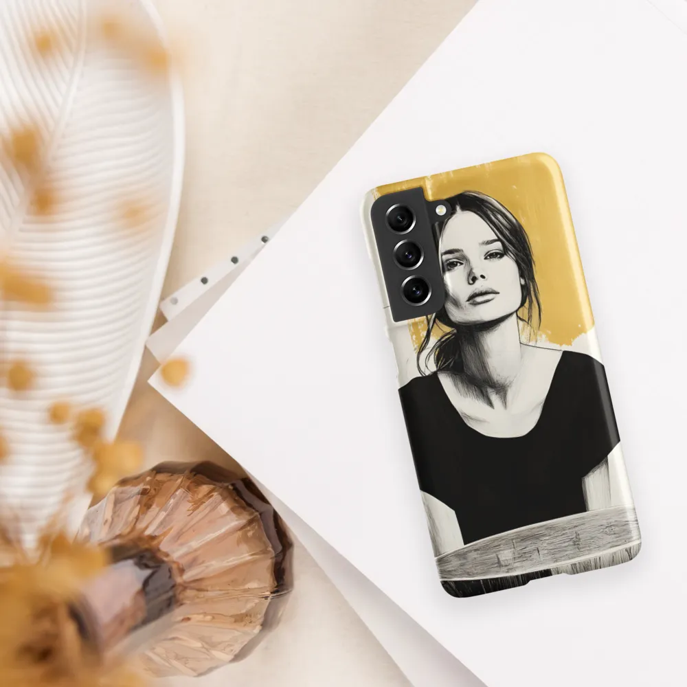 Golden Serenity: A Minimalist Portrait