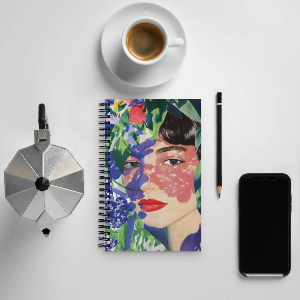 Whispers of Nature: A Floral Portrait | Spiral Notebook