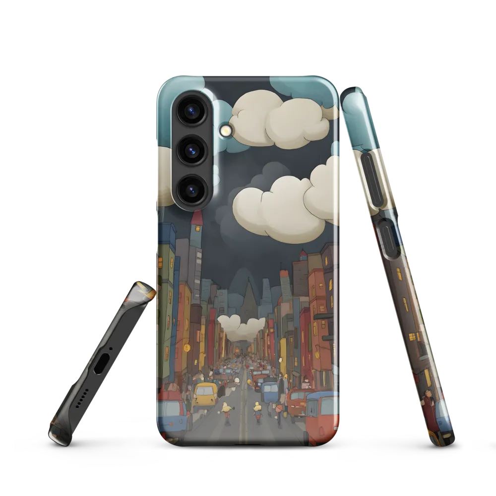 Urban Symphony: A City Awakens at Dusk | Phone Case |  S24 | Snap Case | Glossy