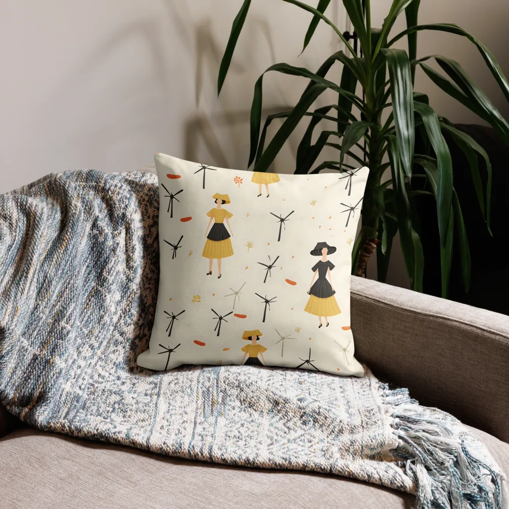 Whimsical Windmill Fashion | Pillow Case | 18″×18″