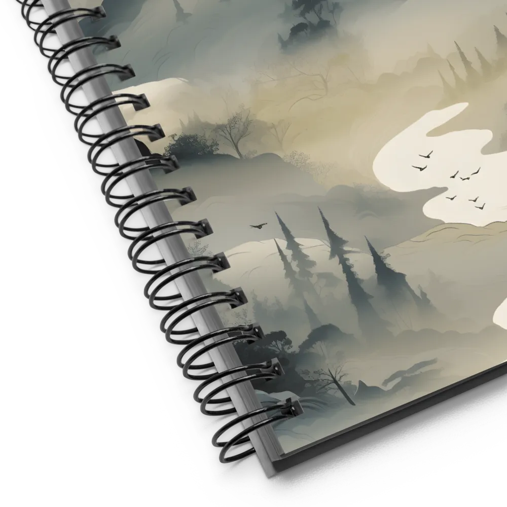 Whispers of the Misty Landscape | Spiral Notebook