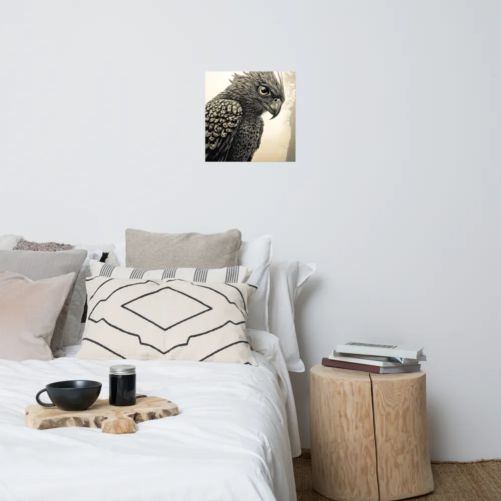 Majestic Owl in Detail | Poster | 18″×18″