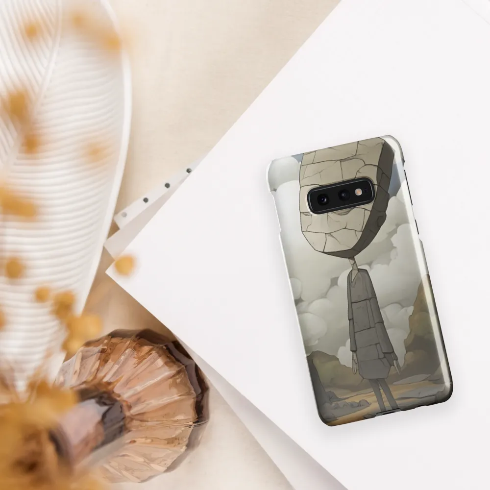 Whimsical Stone Figure in a Rocky Landscape | Phone Case |  S10e | Snap Case | Glossy