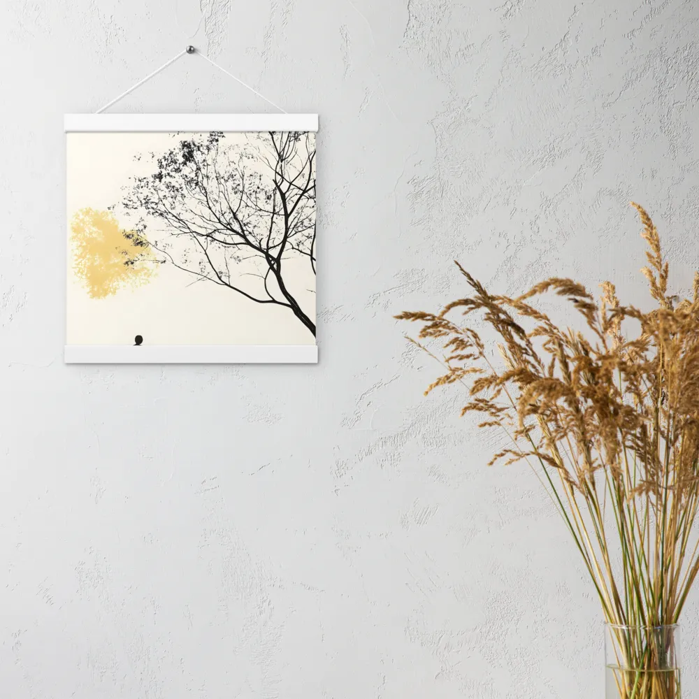 Whispers of Solitude | Poster With White Wood Hanger | 12″×12″