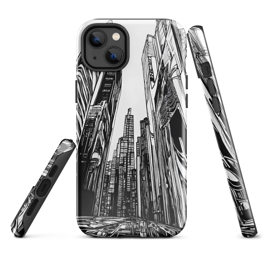 Urban Echoes: A Line Art Journey