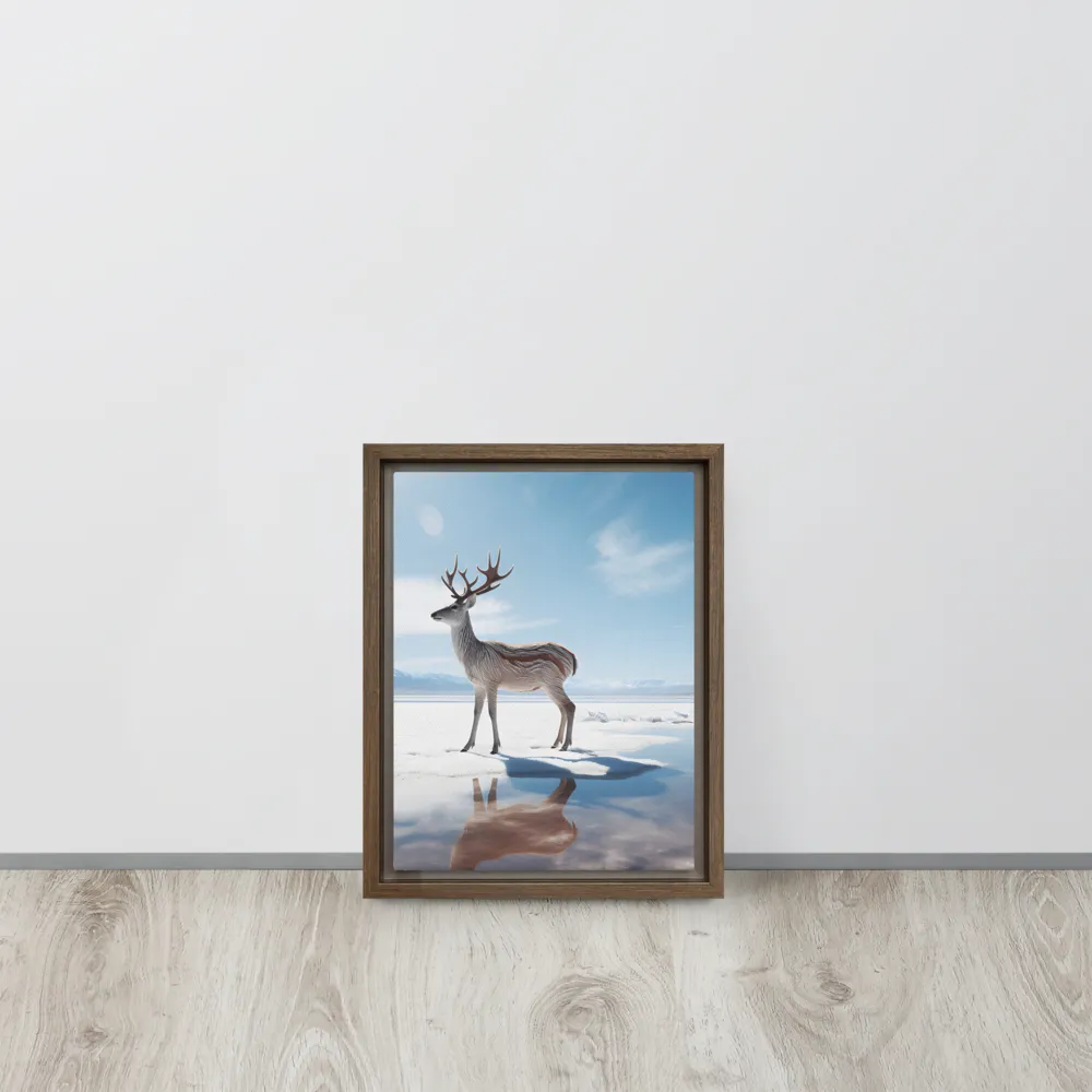 Majesty in Reflection | Canvas with Brown Frame | 9″×12″