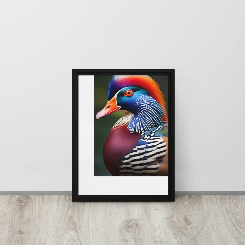 The Majestic Mandarin | Canvas with Black Frame | 12″×16″