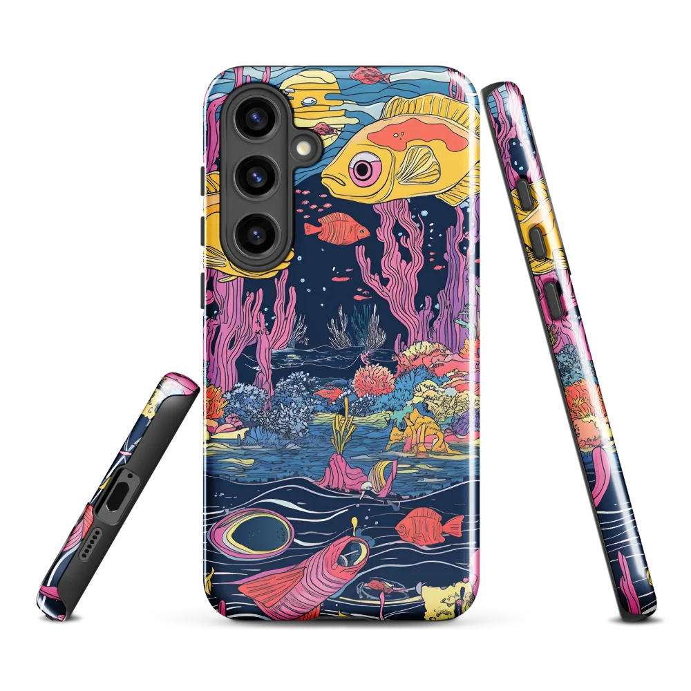 Underwater Dreamscape: A Playful Encounter | Phone Case |  S24 Plus | Tough Case | Glossy
