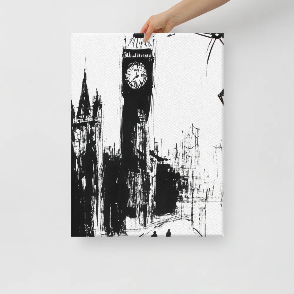 Clock Tower in Motion | Canvas | 18″×24″