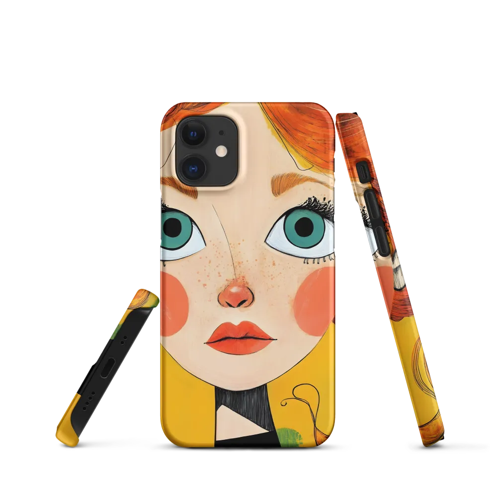 Whimsical Portrait of a Girl | Phone Case |  12 Mini | Snap Case | Matte