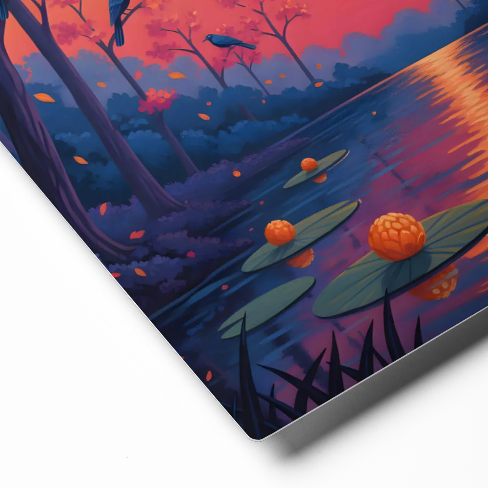 Enchanted Forest Sunset 
 Metal Print | 8″x 10″