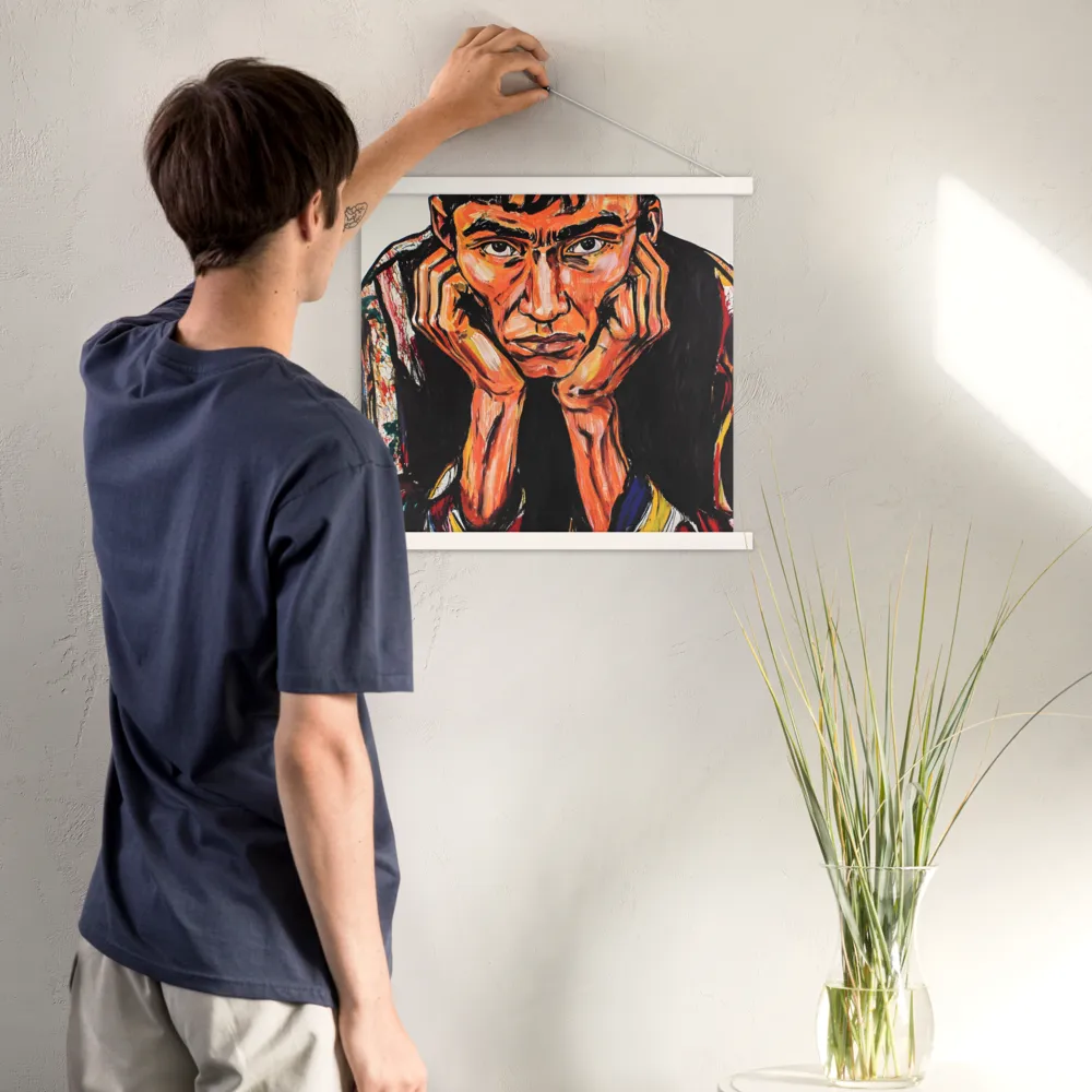 Contemplative Intensity: An Expressionist Portrait