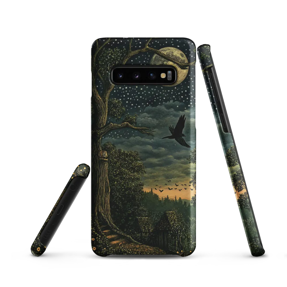 Mystical Nightscape Under the Full Moon | Phone Case |  S10 | Snap Case | Matte