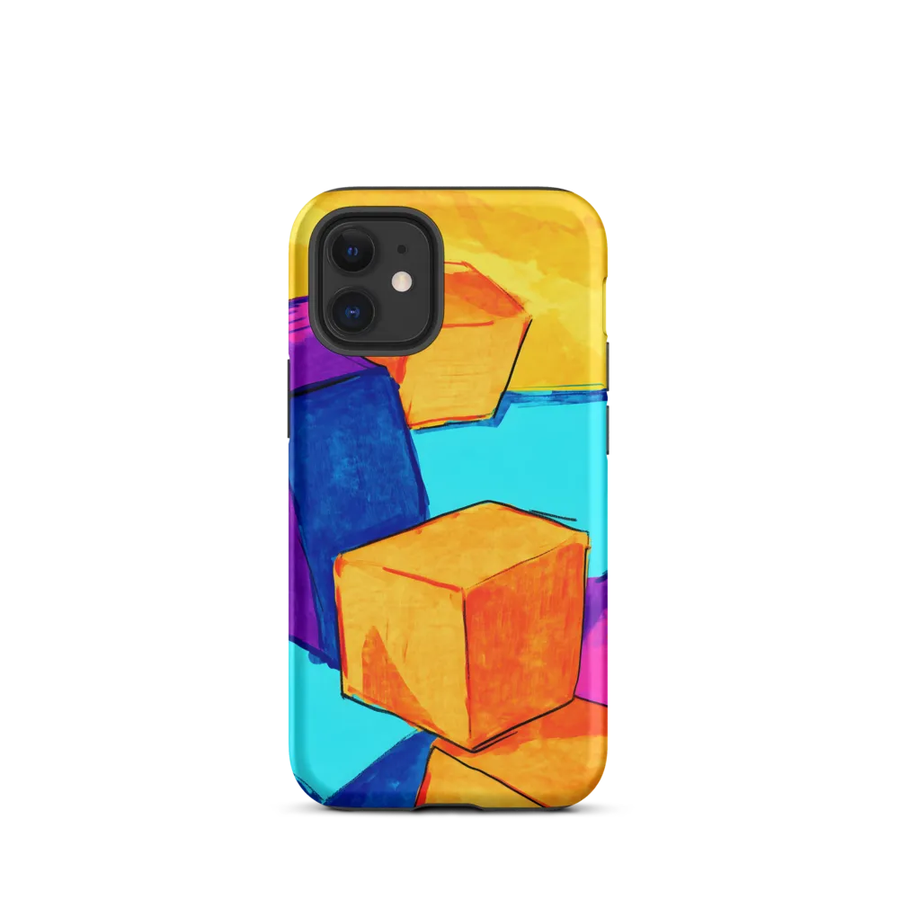Playful Cubes in Vibrant Harmony | Phone Case |  12 mini | Tough Case | Matte