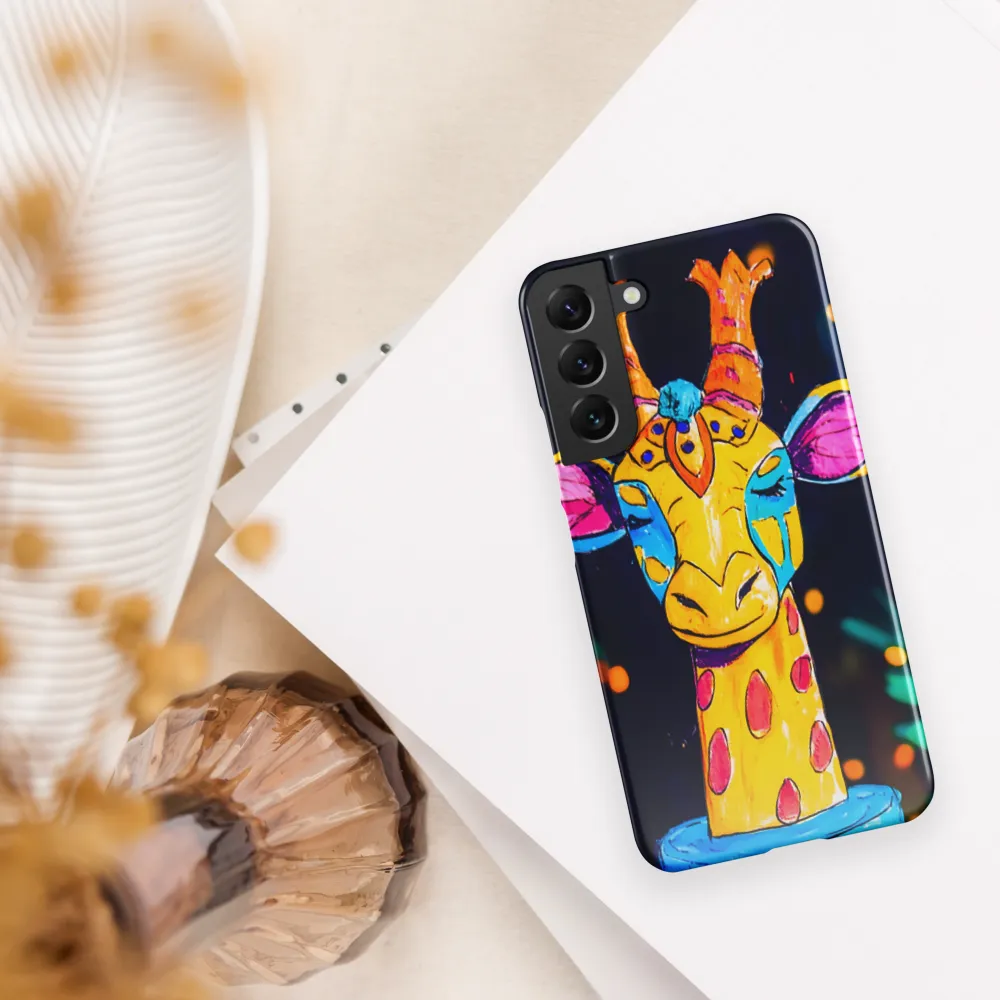 Whimsical Giraffe in Vibrant Colors