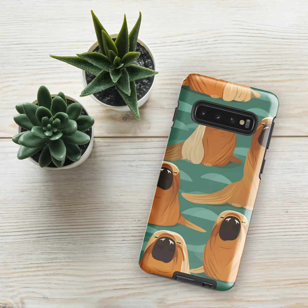 Whimsical Walrus Wonderland | Phone Case |  S10 | Tough Case | Glossy