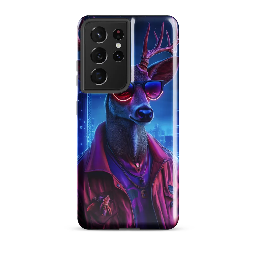 Urban Serenade: The Cool Deer | Phone Case |  S21 Ultra | Tough Case | Glossy