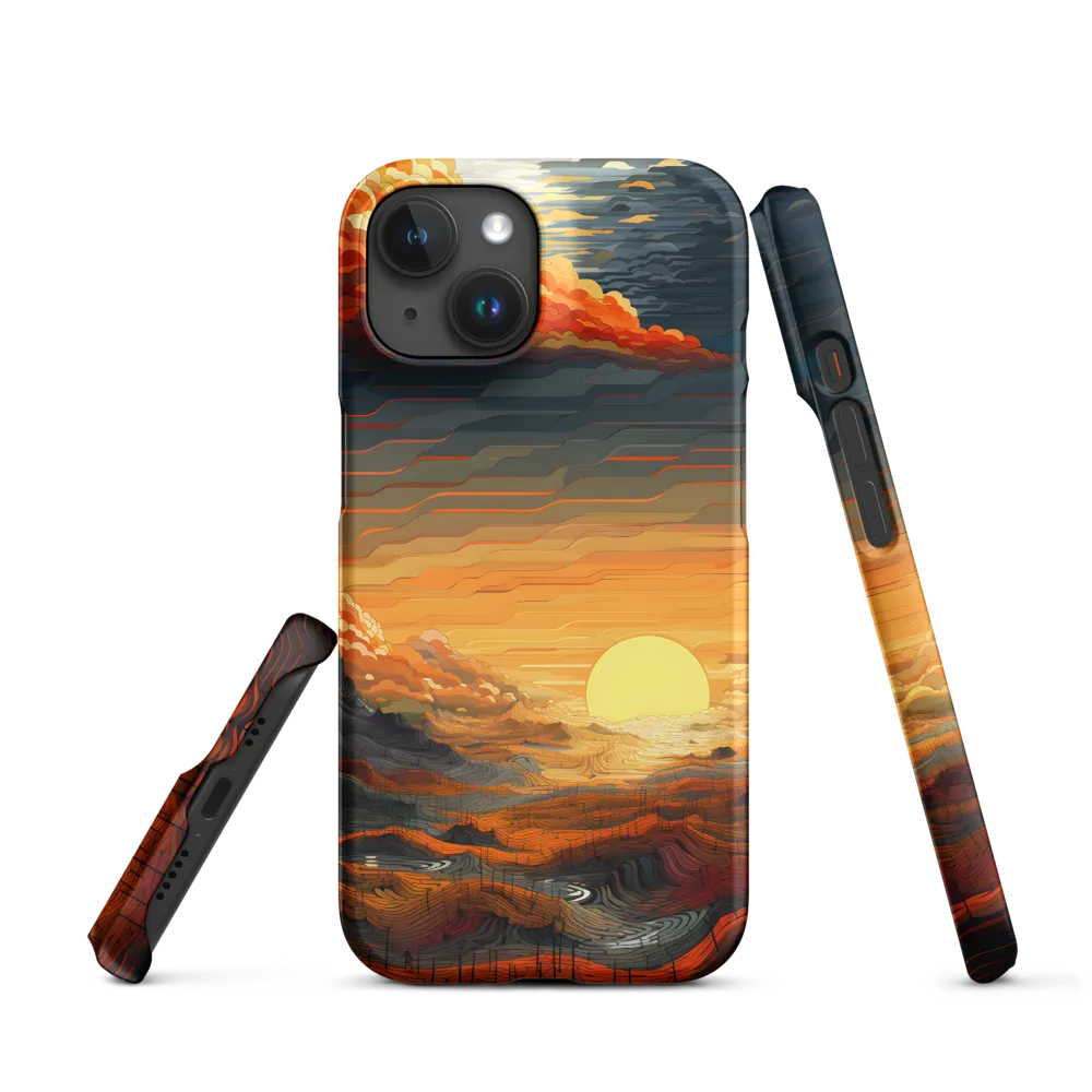 Ethereal Sunset: A Serene Landscape in Flowing Forms
