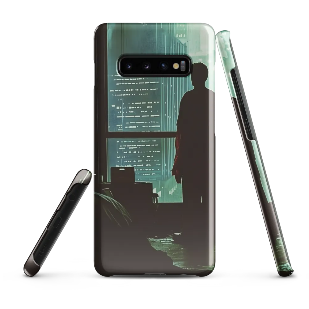 Silent Contemplation in a Futuristic Dystopia | Phone Case |  S10 Plus | Snap Case | Glossy