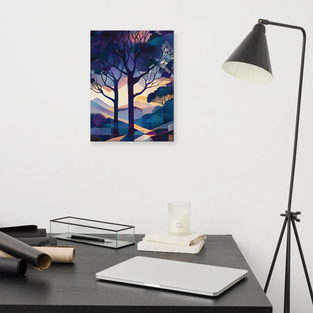 Tranquil Geometry: A Journey Through Color | Canvas | 12″×16″
