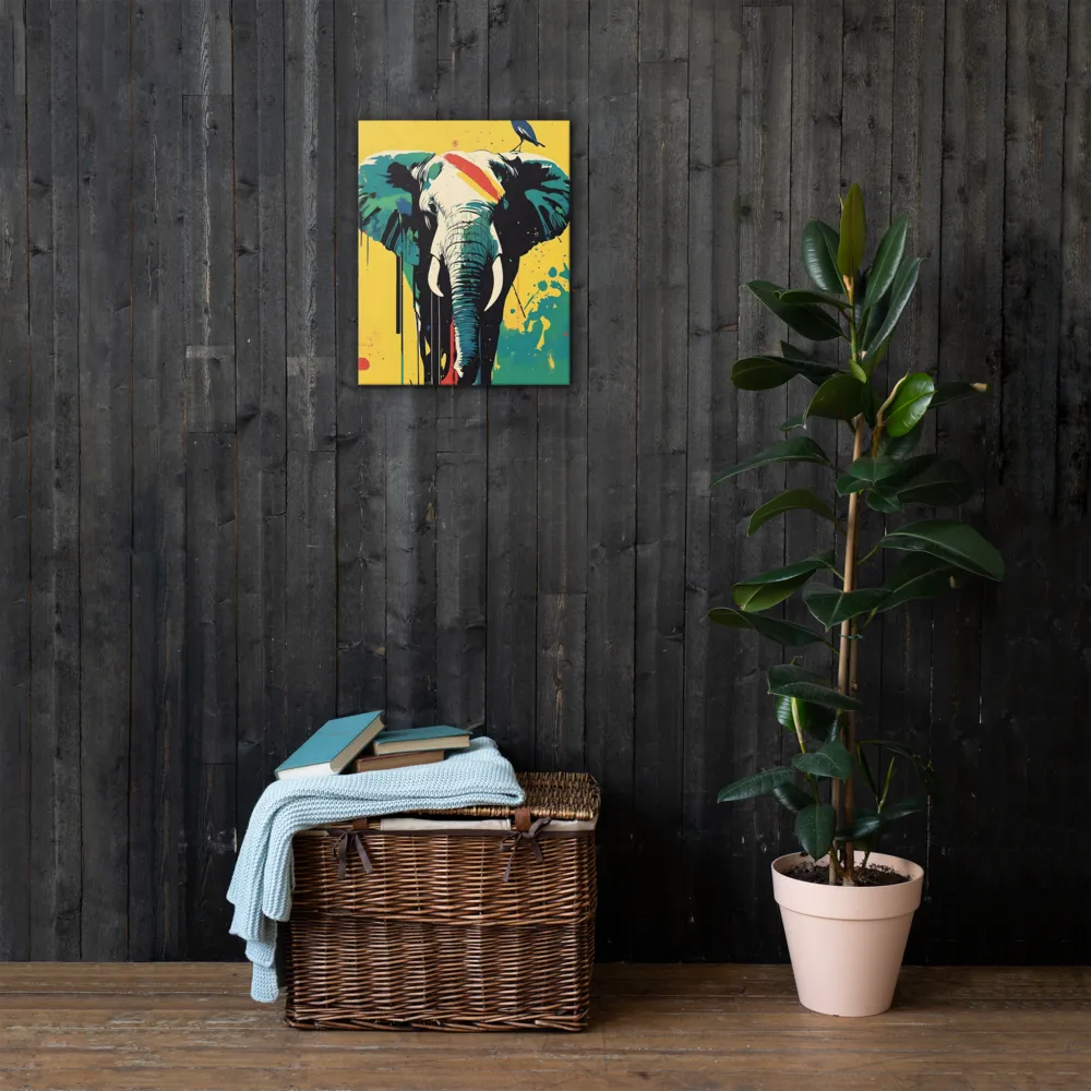 Elegance of the Wild: A Colorful Harmony | Thin Canvas | 16″×20″