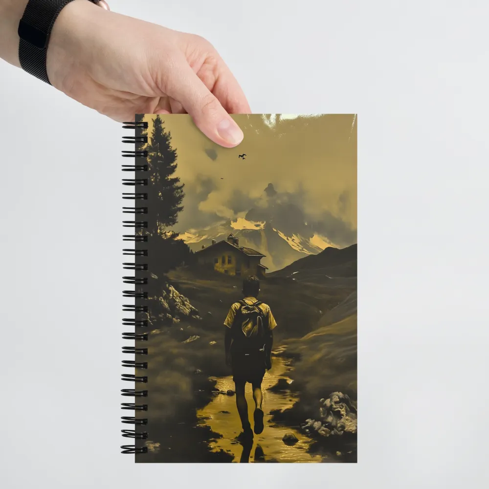 Journey Through Golden Peaks | Spiral Notebook