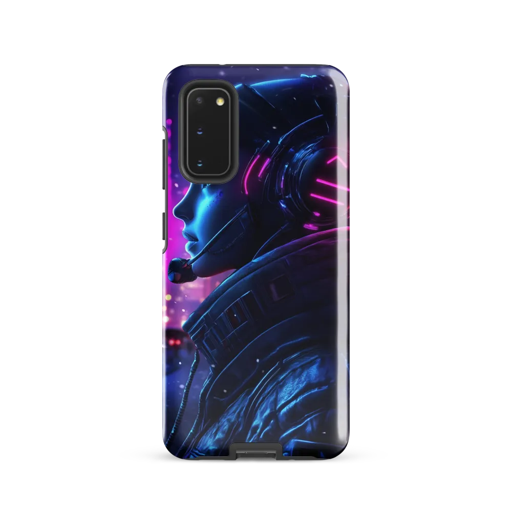 Dystopian Elegance: Cyberpunk Figure in Neon