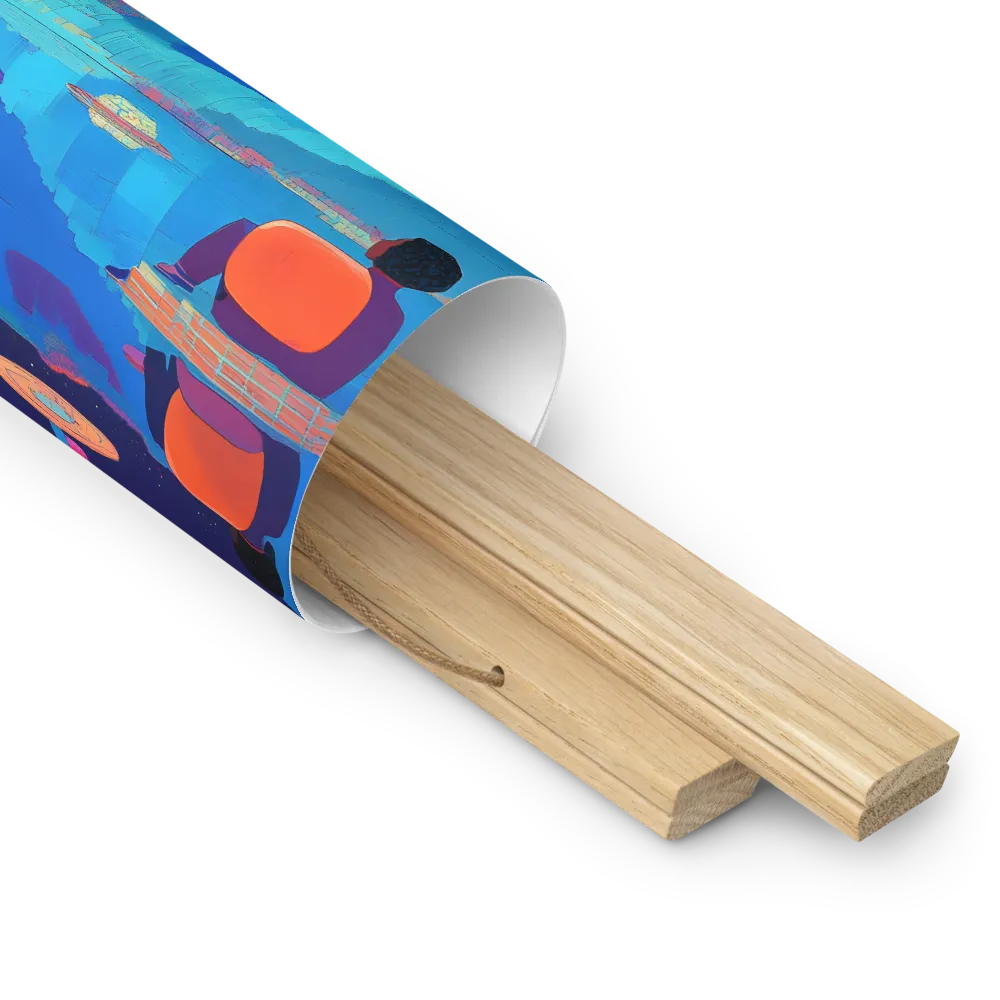 Reflections of Serenity | Poster With Oak Wood Hanger | 10″×10″