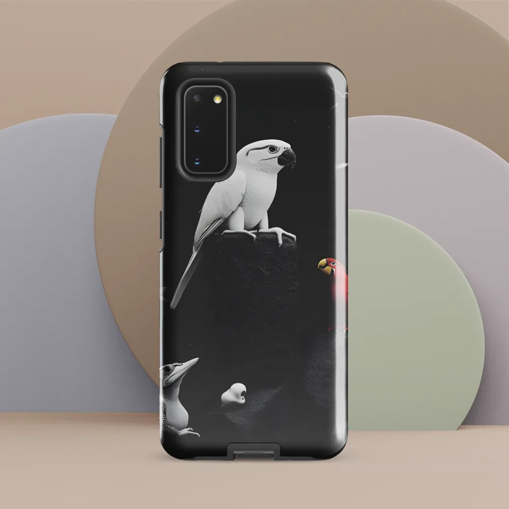 Harmony in Monochrome: A Surreal Assembly of Nature | Phone Case |  S20 | Tough Case | Glossy