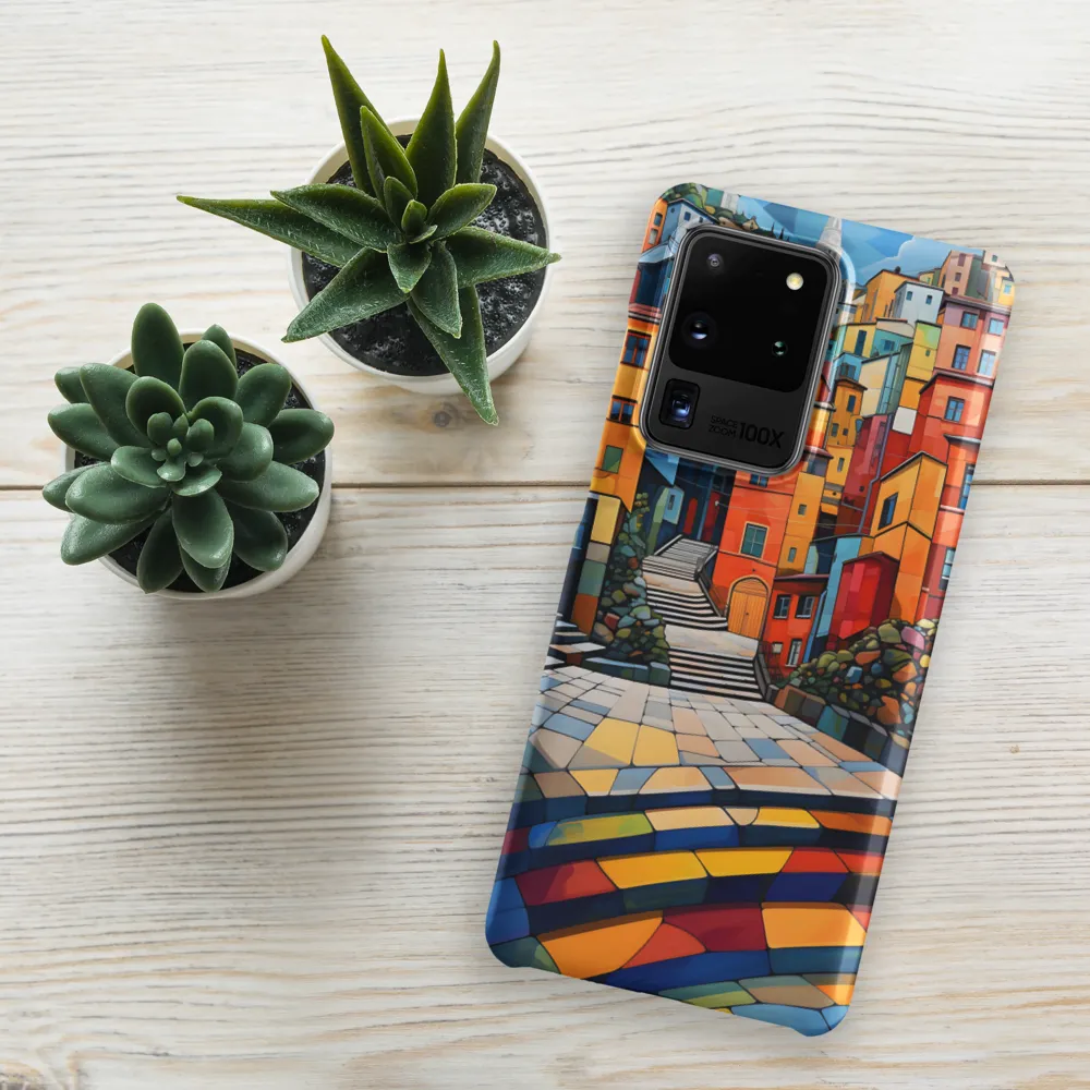 Vibrant Village: A Cubist Journey