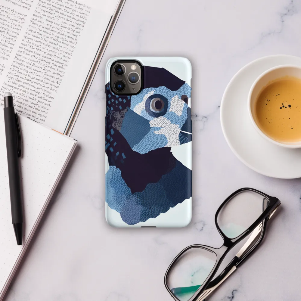 Abstract Avian Portrait in Blue