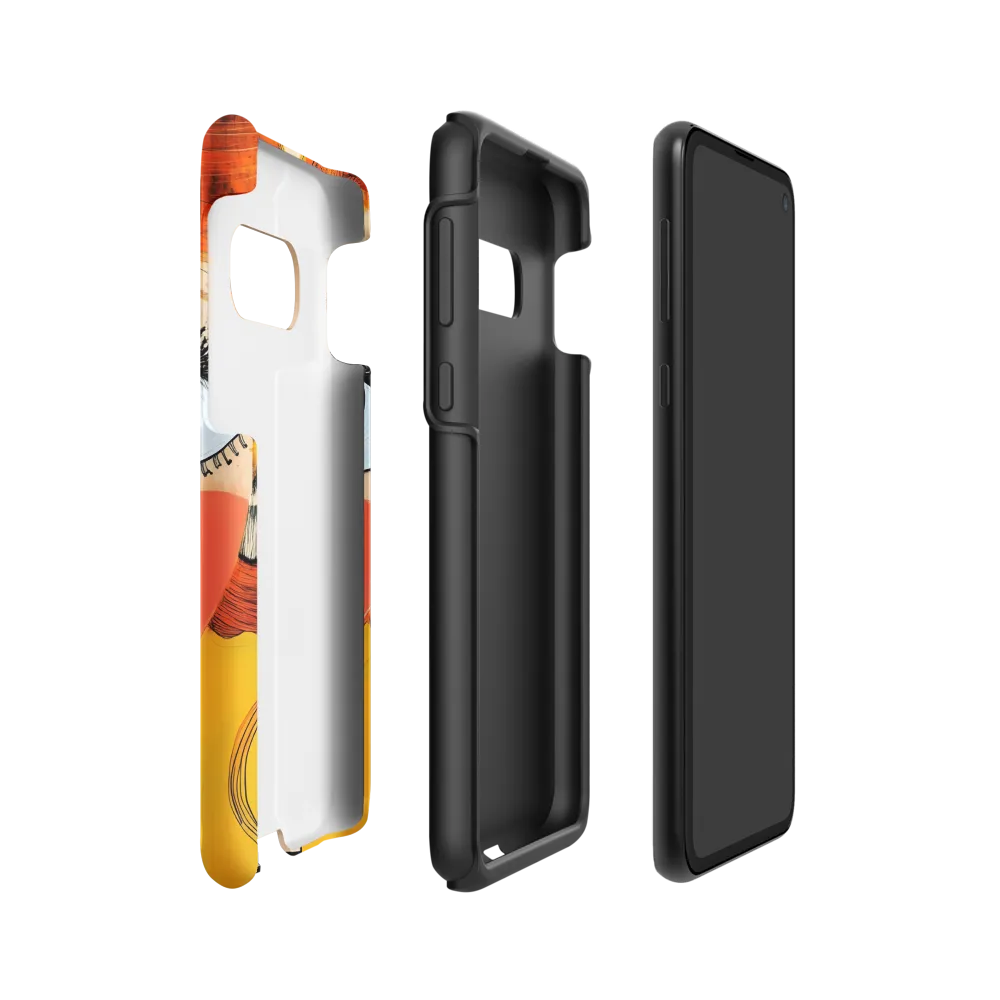 Whimsical Portrait of a Girl | Phone Case |  S10e | Tough Case | Matte