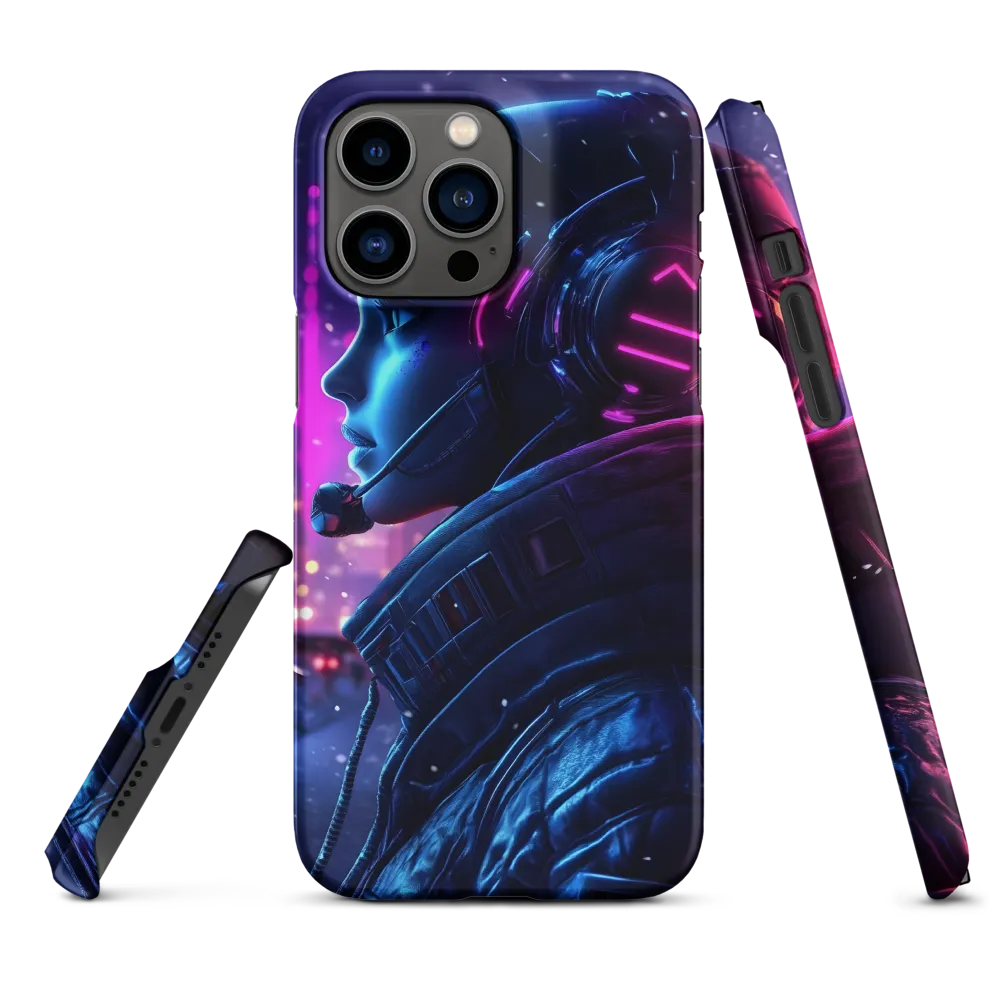 Dystopian Elegance: Cyberpunk Figure in Neon