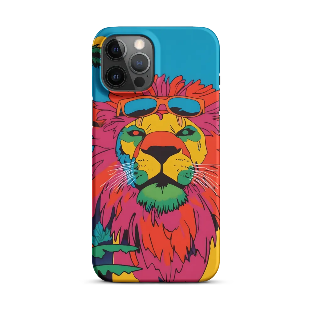 Lion with Sunglasses: A Vibrant Tropical Portrait