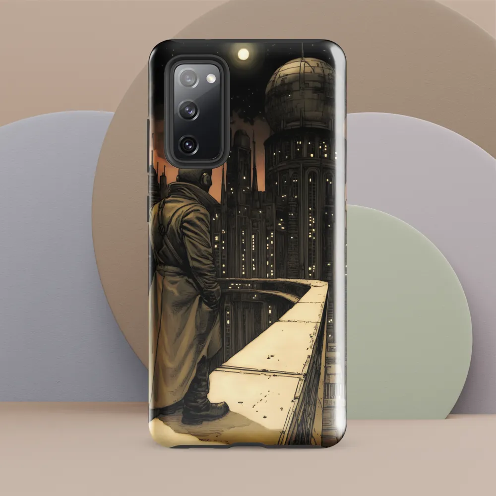 A Contemplative Gaze Over the Futuristic Metropolis