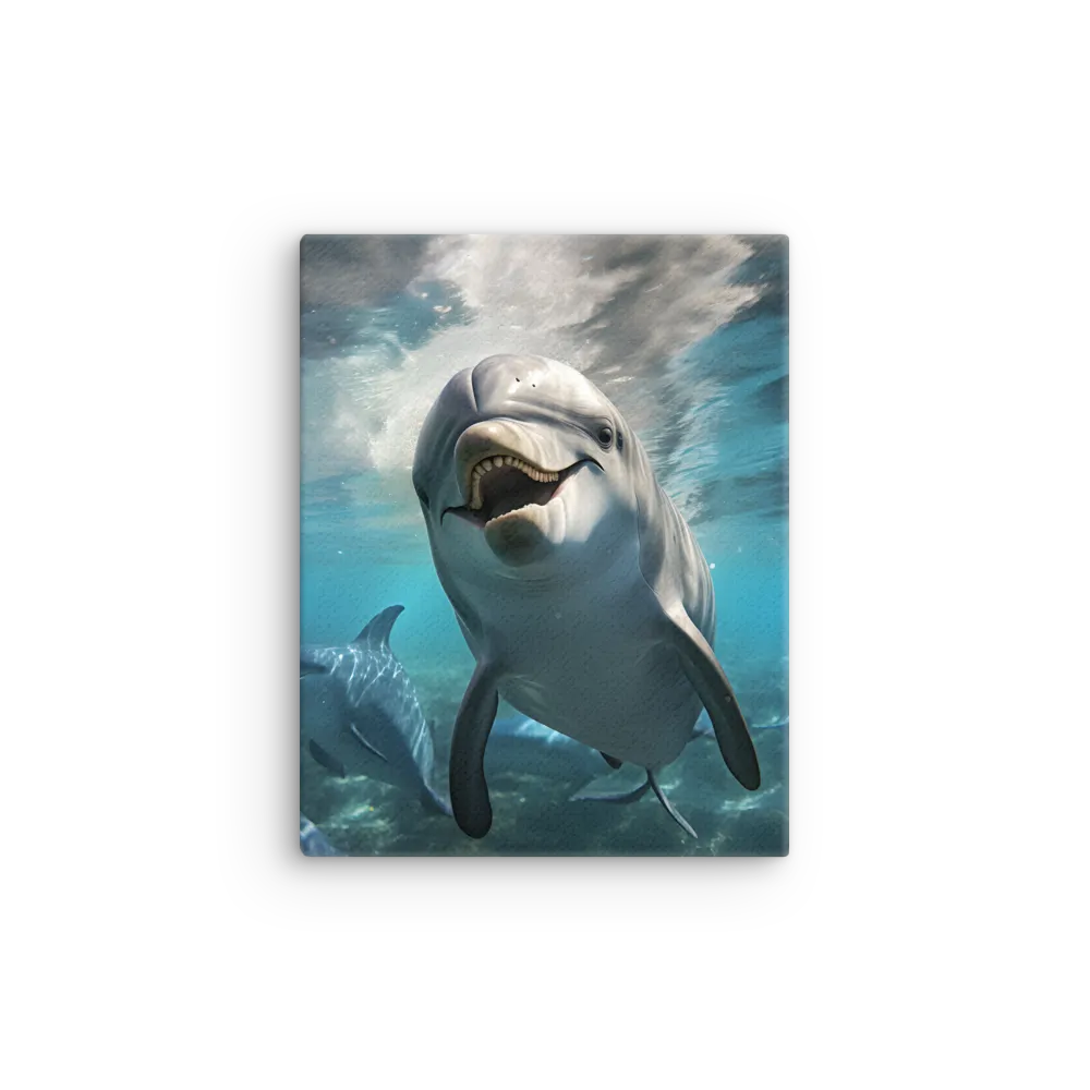 Beneath the Waves: A Dolphin's Dance