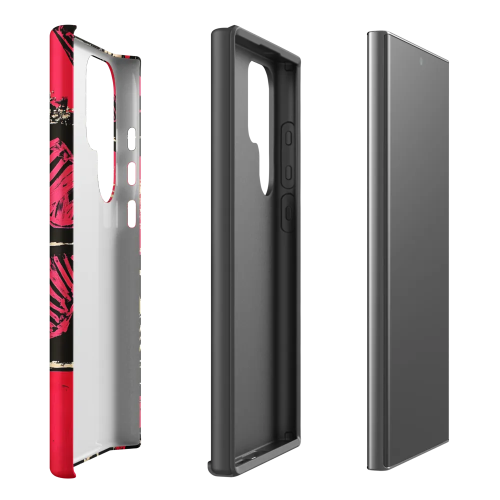 Geometric Symphony in Pink and Black