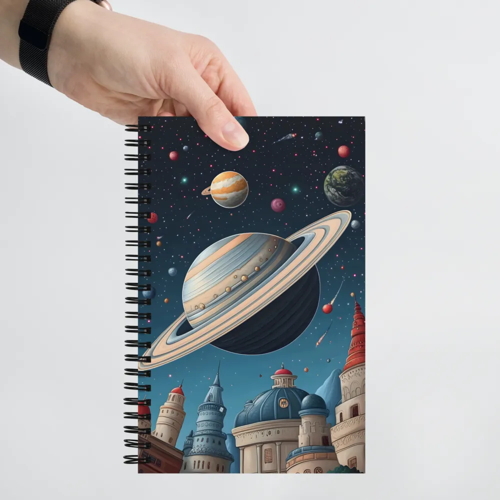 Celestial Cityscape: Wonders of the Cosmos | Spiral Notebook