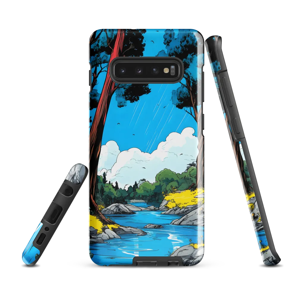 Tranquil River in a Comic Landscape | Phone Case |  S10 Plus | Tough Case | Glossy