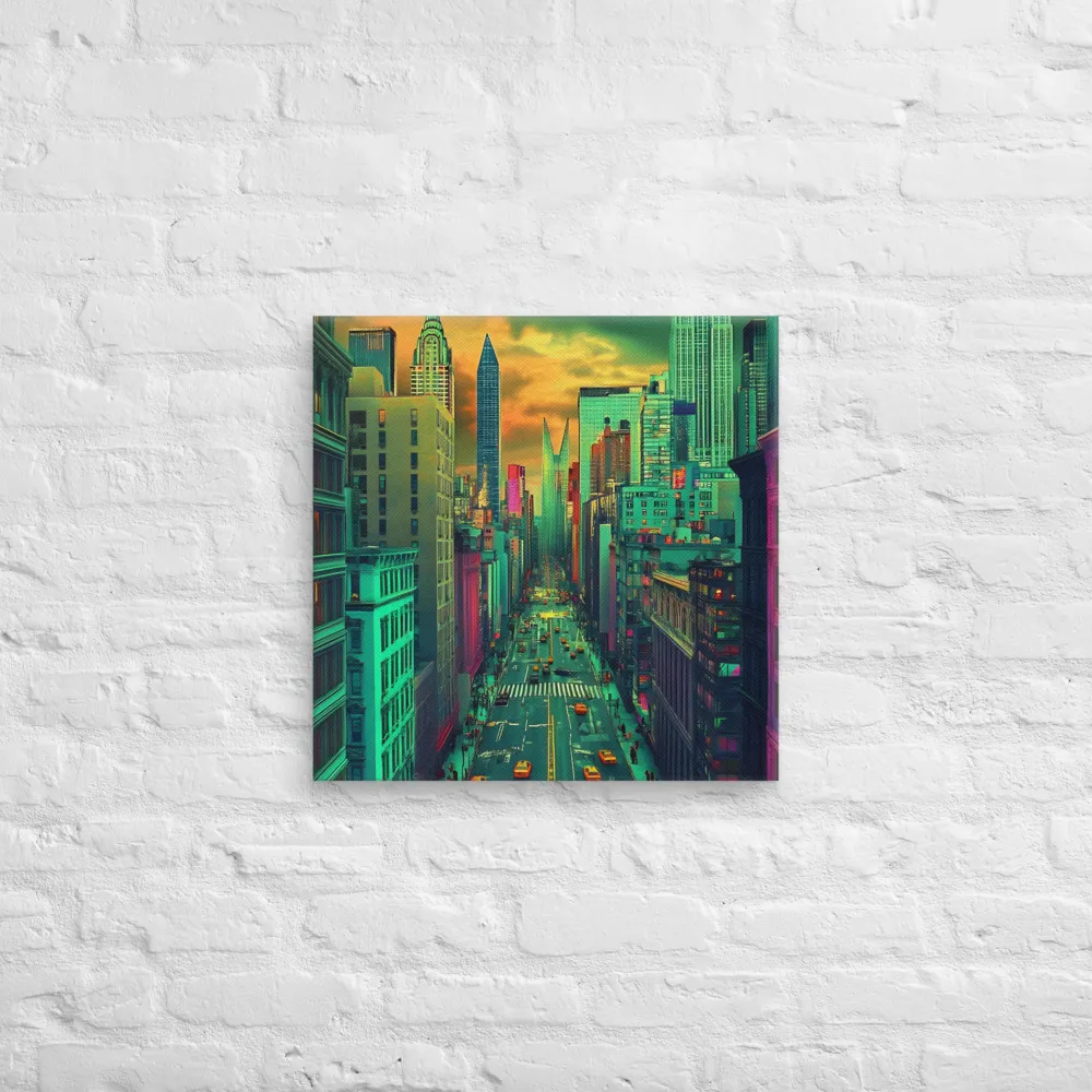 Urban Surrealism: Neon Dreams | Canvas | 20″×20″