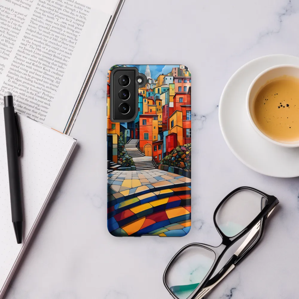 Vibrant Village: A Cubist Journey