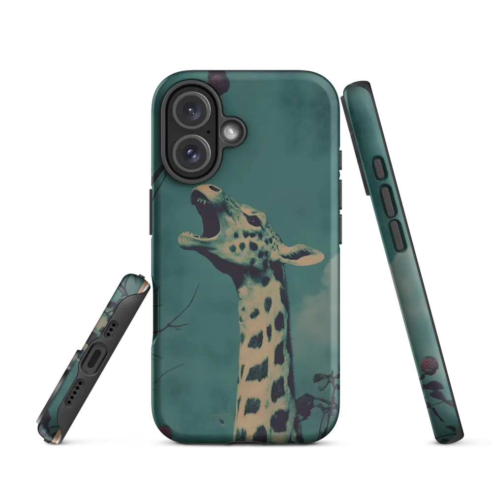 Whispers of the Tall: A Surreal Giraffe Encounter | Phone Case