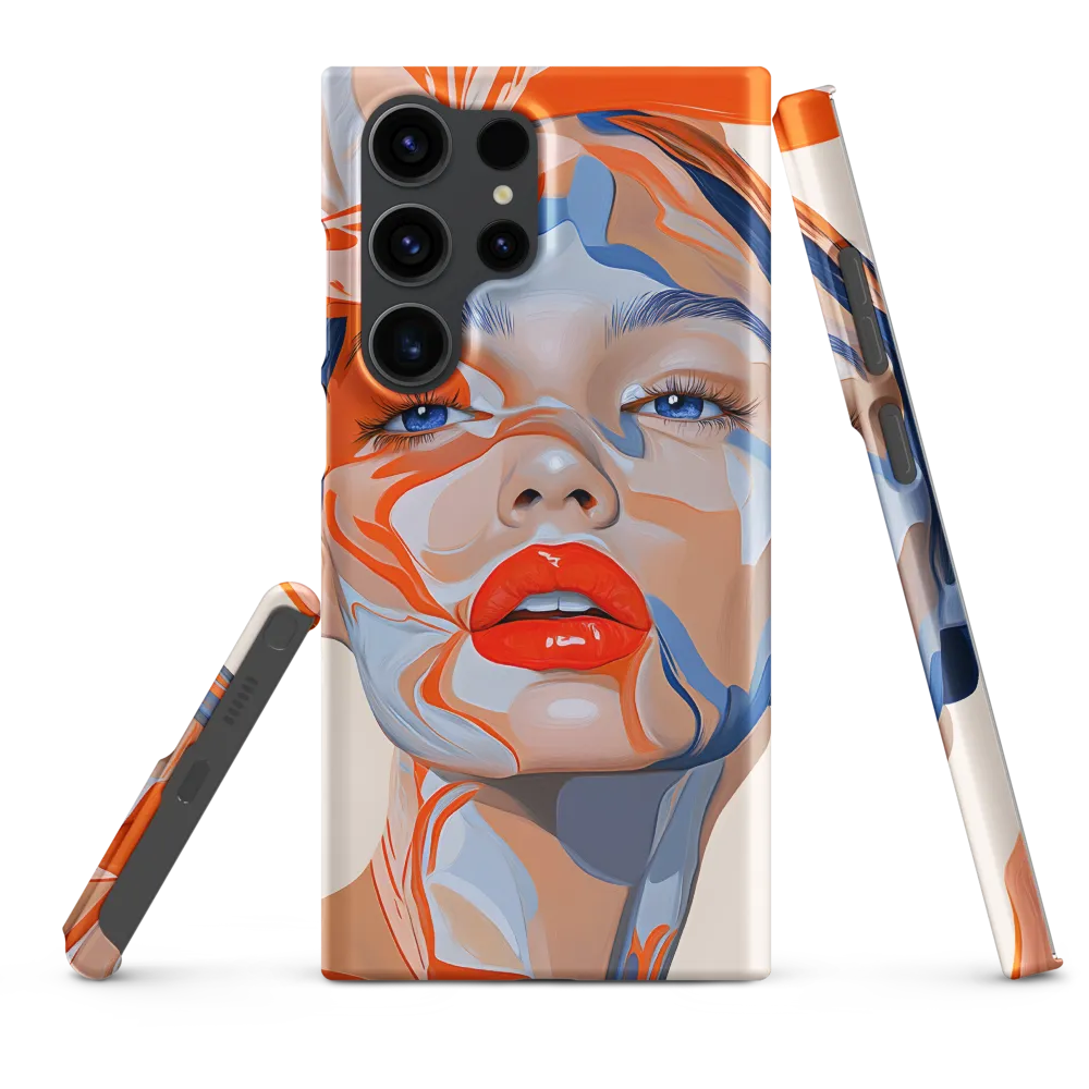 Chromatic Veils — Portrait in Orange and Blue
