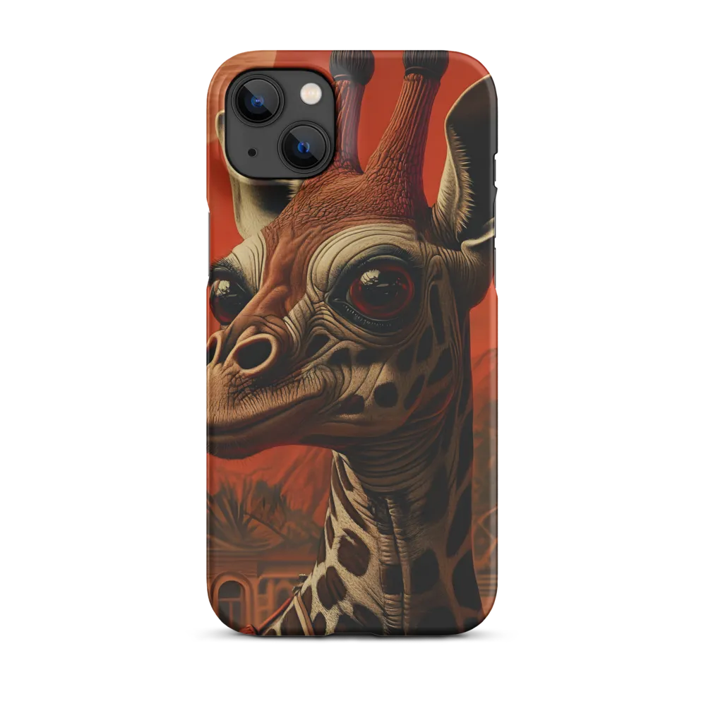 Whimsical Giraffe in an Orange Dreamscape