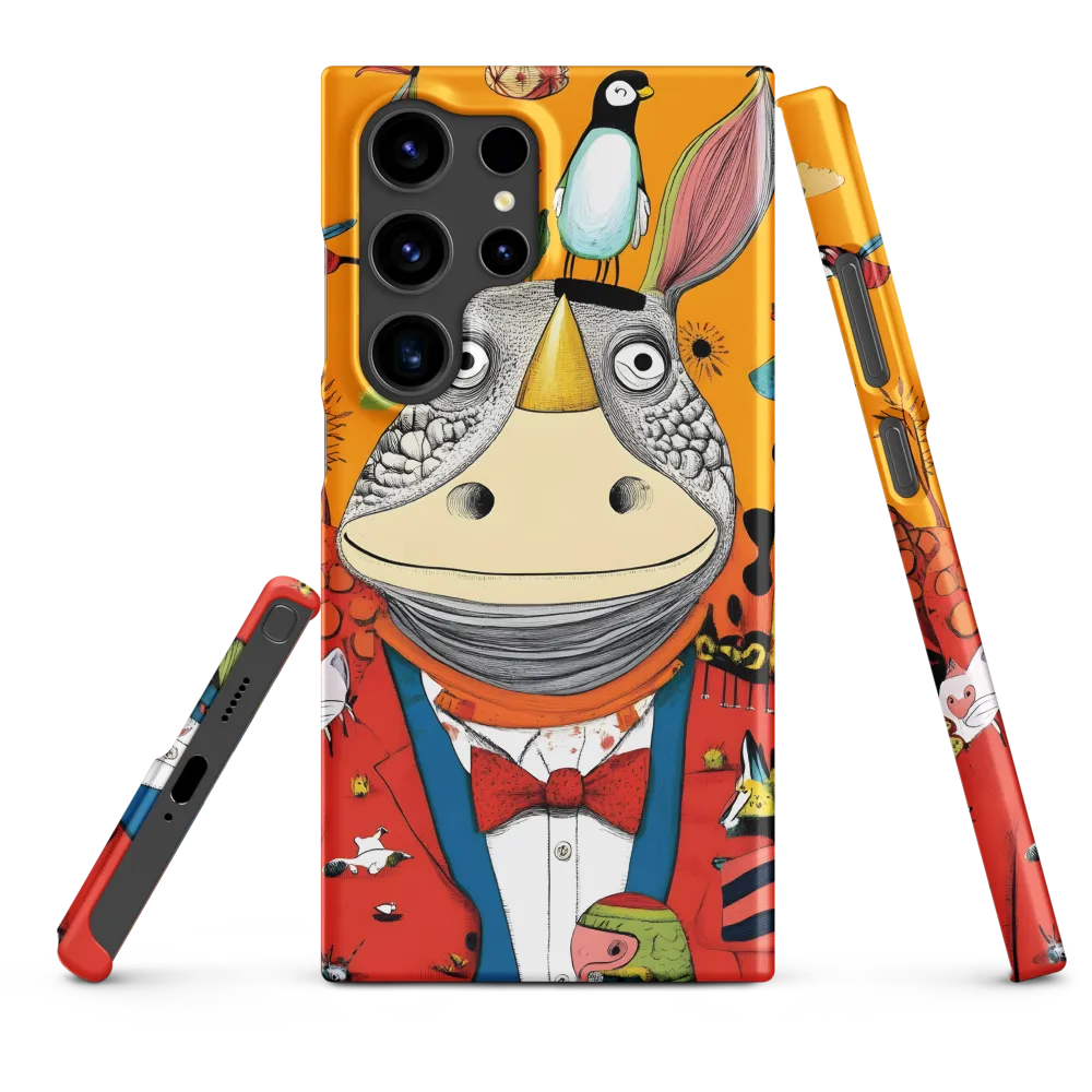 Whimsical Rhinoceros: A Playful Encounter